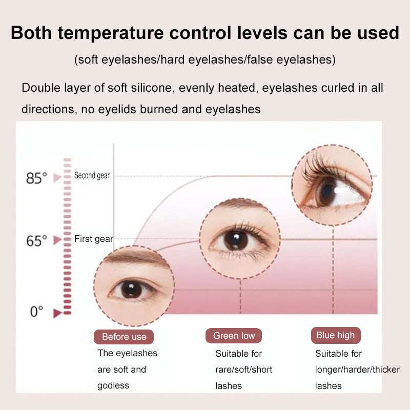 Portable Electric Heated Comb Eyelash Curler - Long Lasting Curls