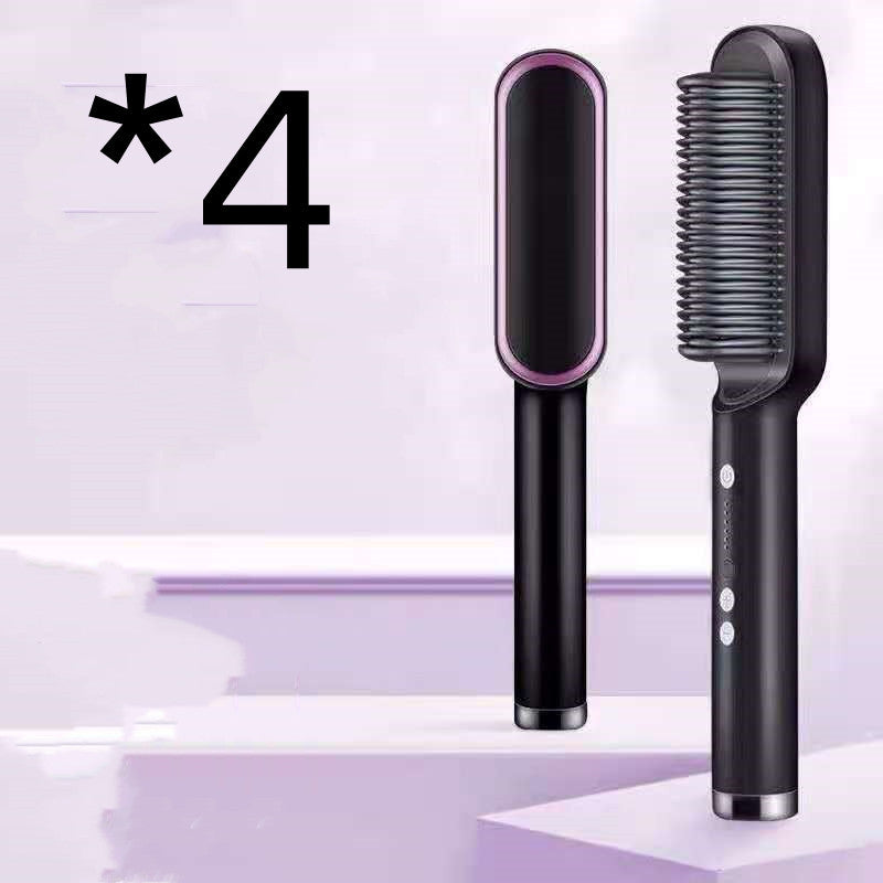 Hair Straightener Hot Comb Negative Ion Curling Tong - Dual-purpose Electric Hair Brush