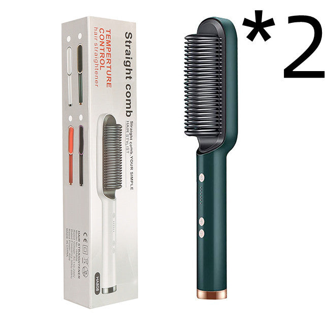 Hair Straightener Hot Comb Negative Ion Curling Tong - Dual-purpose Electric Hair Brush