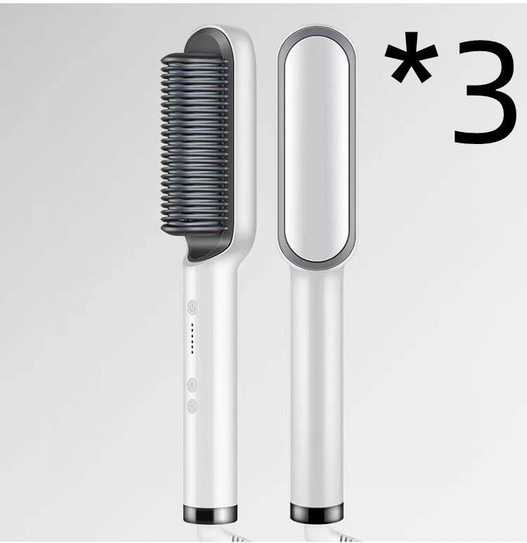 Hair Straightener Hot Comb Negative Ion Curling Tong - Dual-purpose Electric Hair Brush