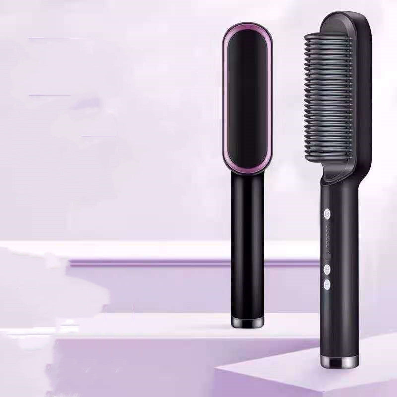 Hair Straightener Hot Comb Negative Ion Curling Tong - Dual-purpose Electric Hair Brush