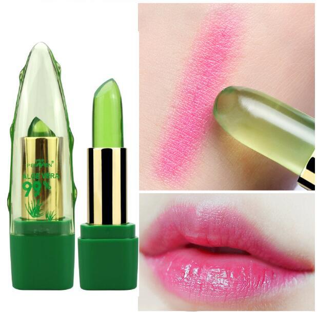 Aloe Vera Gel Color Changing Lipstick Gloss - Moisturizer & Anti-drying - Desalination Fine-grain Lip Blam Care