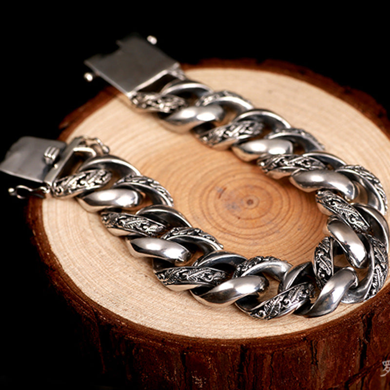 Retro Hip Hop Bracelet | Personalized Smoky Rain | Stylish Accessory for Men