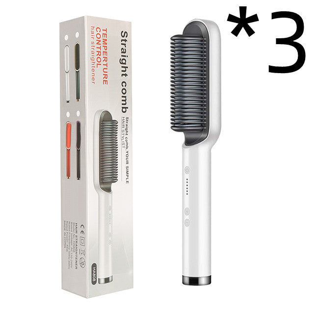 Hair Straightener Hot Comb Negative Ion Curling Tong - Dual-purpose Electric Hair Brush