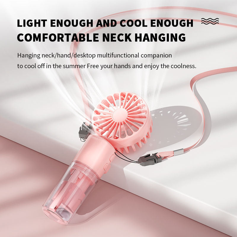 Portable Handheld Spray Fan | 4-Speed Water Spray Mist Fan | Summer Cooling Artifact | USB Charging | Summer Supplies | Outdoor Mini Fan