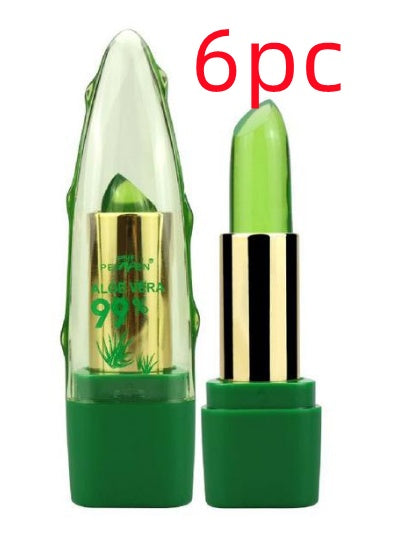 Aloe Vera Gel Color Changing Lipstick Gloss - Moisturizer & Anti-drying - Desalination Fine-grain Lip Blam Care