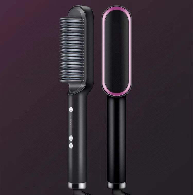 Hair Straightener Hot Comb Negative Ion Curling Tong - Dual-purpose Electric Hair Brush