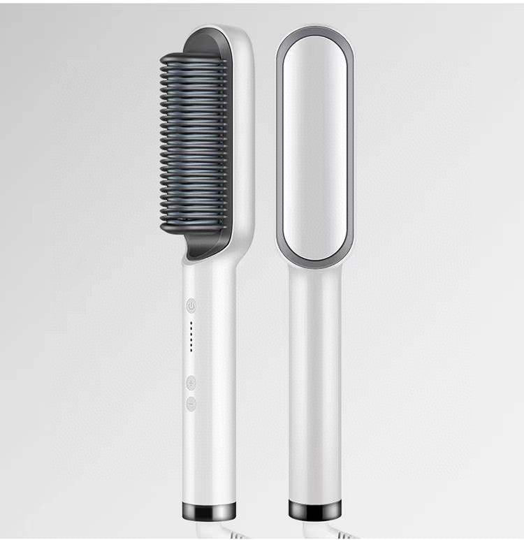 Hair Straightener Hot Comb Negative Ion Curling Tong - Dual-purpose Electric Hair Brush