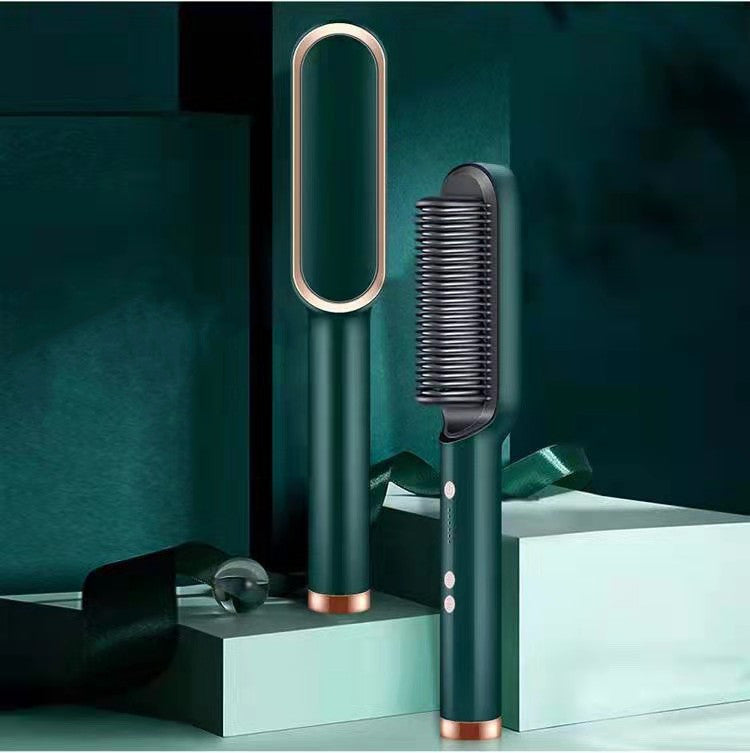 Hair Straightener Hot Comb Negative Ion Curling Tong - Dual-purpose Electric Hair Brush