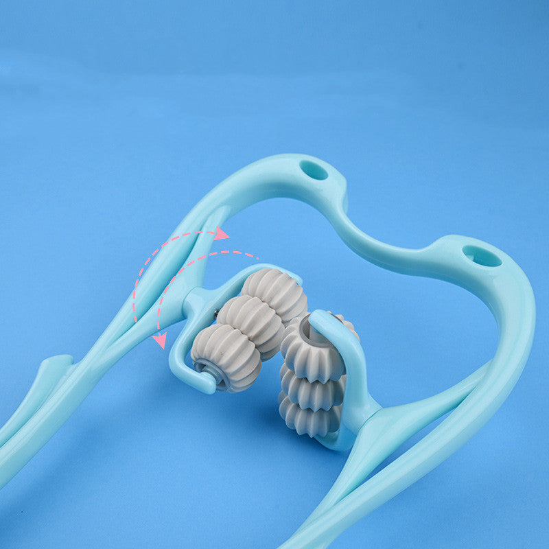 Multifunctional Manual Six-wheel Roller Neck Massager