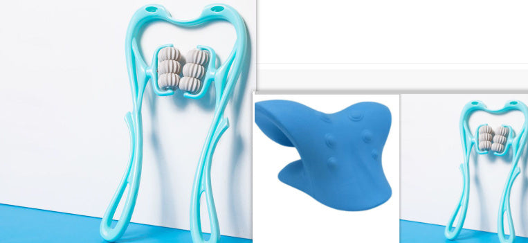Multifunctional Manual Six-wheel Roller Neck Massager