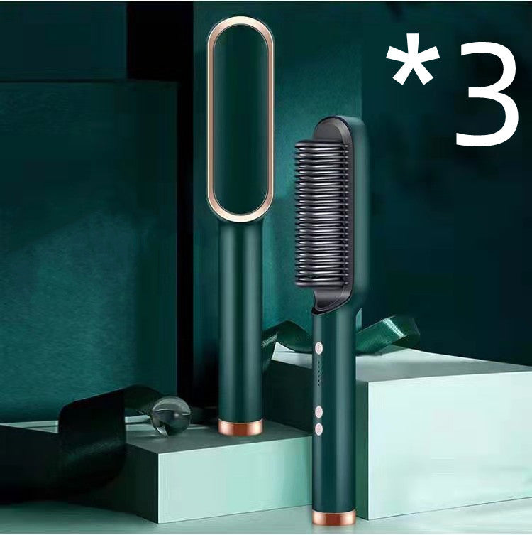 Hair Straightener Hot Comb Negative Ion Curling Tong - Dual-purpose Electric Hair Brush