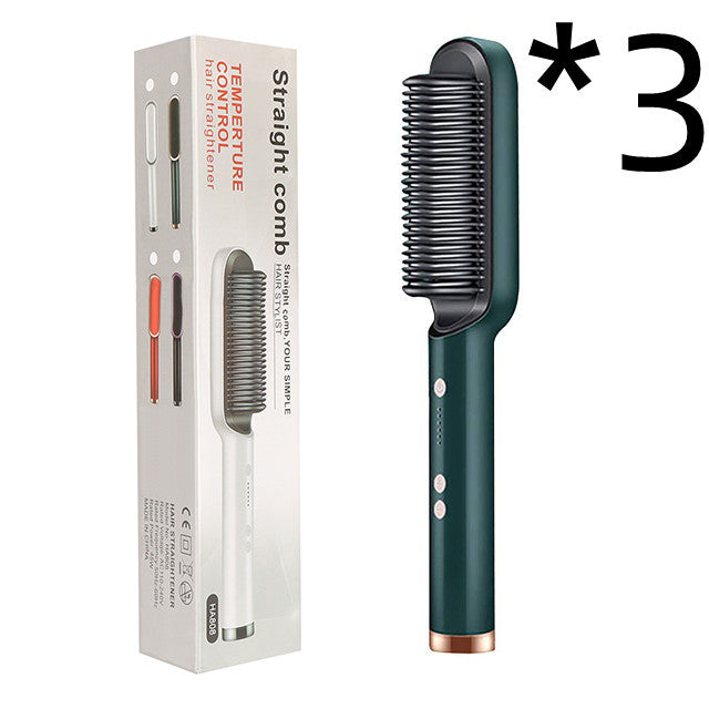 Hair Straightener Hot Comb Negative Ion Curling Tong - Dual-purpose Electric Hair Brush
