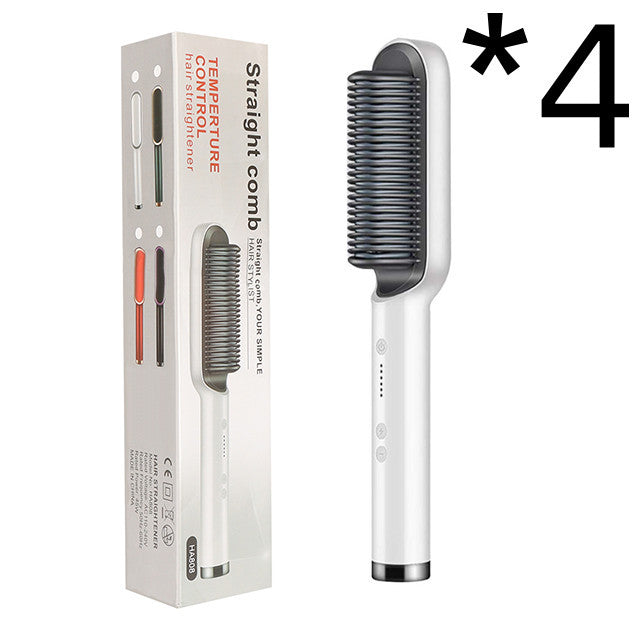 Hair Straightener Hot Comb Negative Ion Curling Tong - Dual-purpose Electric Hair Brush