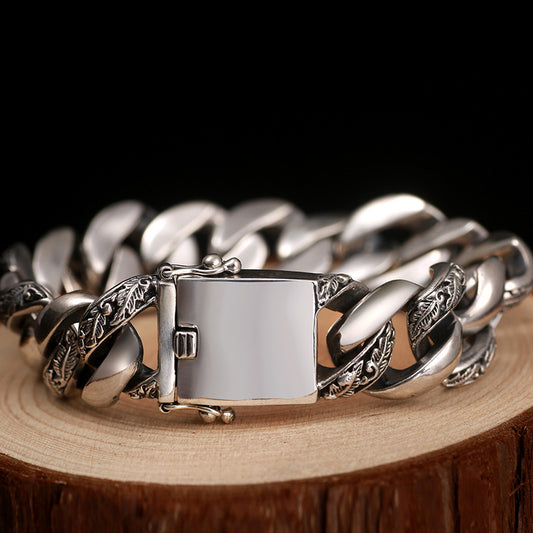 Retro Hip Hop Bracelet | Personalized Smoky Rain | Stylish Accessory for Men