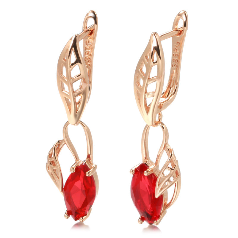 Jacinth Long Wild Women's Earrings