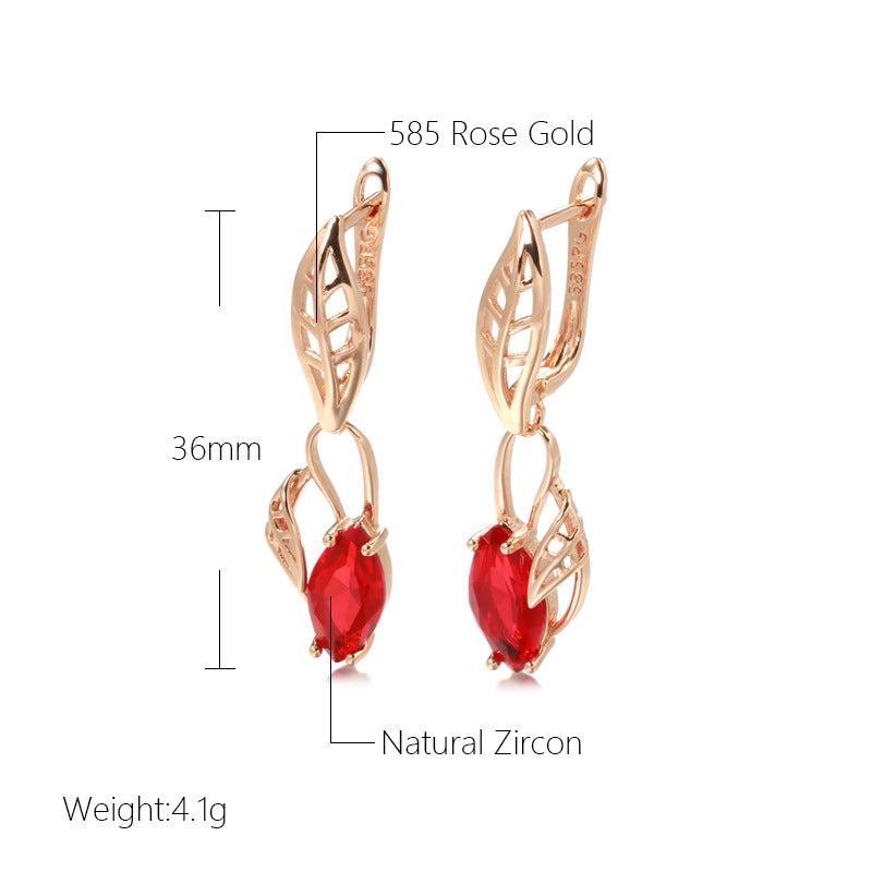 Jacinth Long Wild Women's Earrings