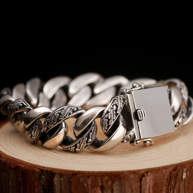 Retro Hip Hop Bracelet | Personalized Smoky Rain | Stylish Accessory for Men