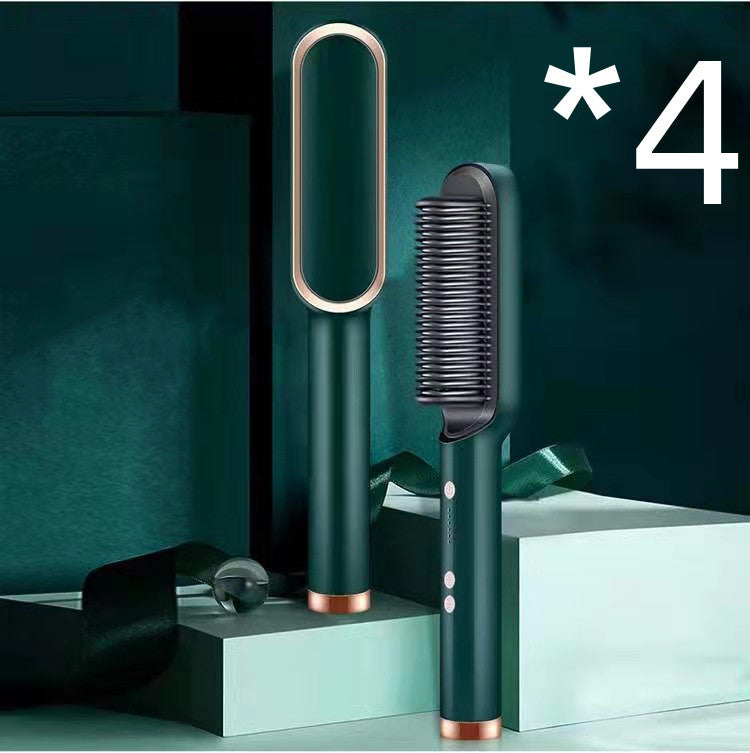 Hair Straightener Hot Comb Negative Ion Curling Tong - Dual-purpose Electric Hair Brush