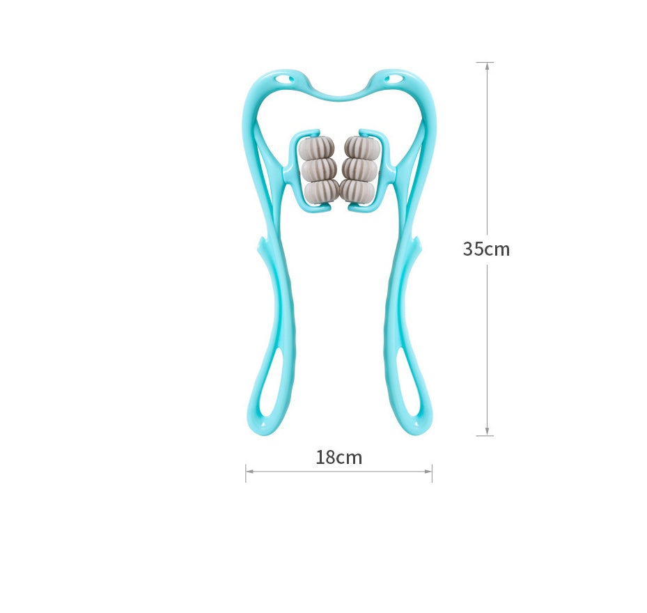 Multifunctional Manual Six-wheel Roller Neck Massager