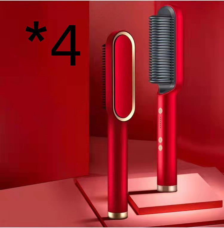 Hair Straightener Hot Comb Negative Ion Curling Tong - Dual-purpose Electric Hair Brush